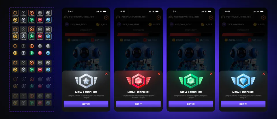 League badges in every state and the promotion window