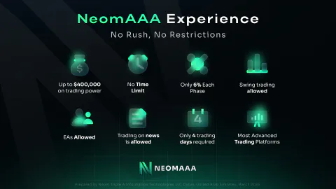 Слайд ранней презентации NEOMAAA, светлая и сдержанная подача