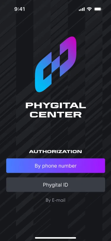 The first sign-in screen with three ways in